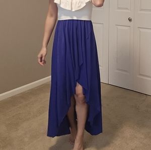 Blue High Low Maxi Skirt from AE